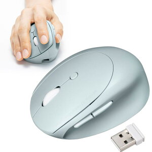 ���C�����X�}�E�X 2.4GHz ���^ �G���S�m�~�N�X �É� 5�{�^�� �߂�/�i�ރ{�^������ DPI�ؑ� �u���[LED FREERO�V���[�Y �u���[ MA-EWBS522BL �T�����T�v���C