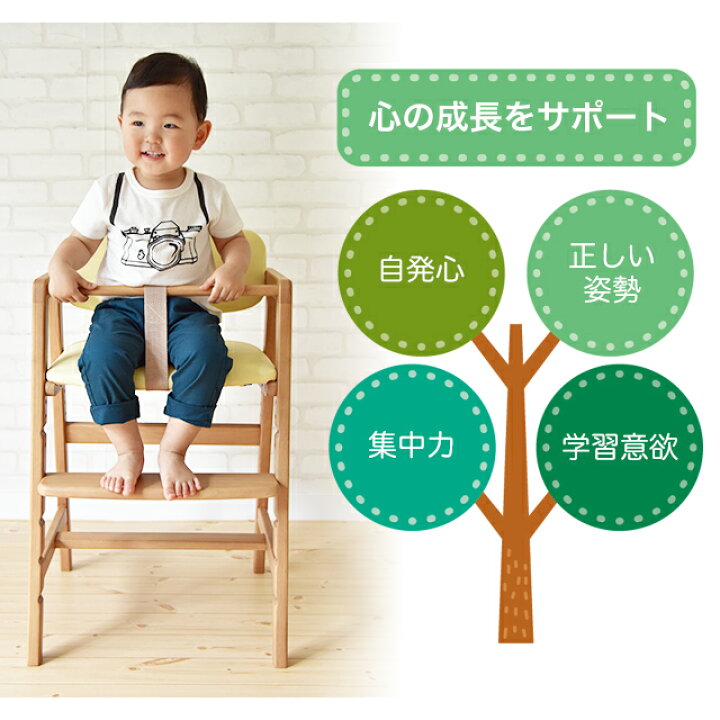 楽天市場 送料無料 トレッペベビーチェア ベルト付 Juc 3093 ベビーチェア 木製 キッズチェア 学習チェア 高さ調節 ダイニングチェア ハイチェア おすすめ トレッペシリーズ 1st Kagu ファースト家具