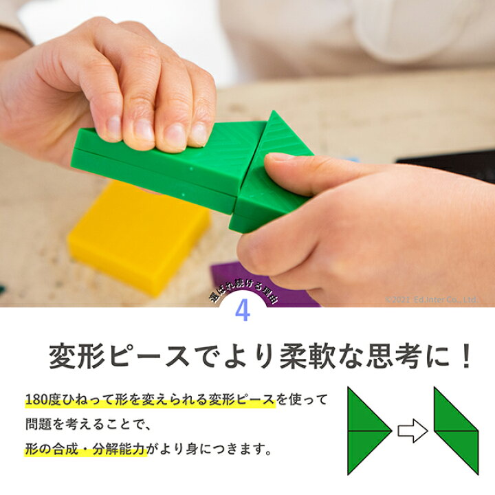 楽天市場 送料無料 脳力タングラム のうりょくタングラム エドインター 知育玩具 教育玩具 パズル玩具 知の贈り物シリーズ お誕生日祝い 1st Kagu ファースト家具