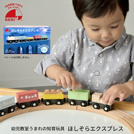 エドインター GENI ほしぞらエクスプレス 827512 木製トレインセット 磁石でつながる列車の知育玩具 ごっこ遊びにぴったり