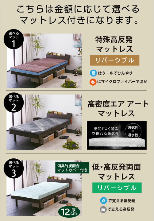 楽天市場】高品質×低価格 ベッド フレーム マットレスセット すのこ 