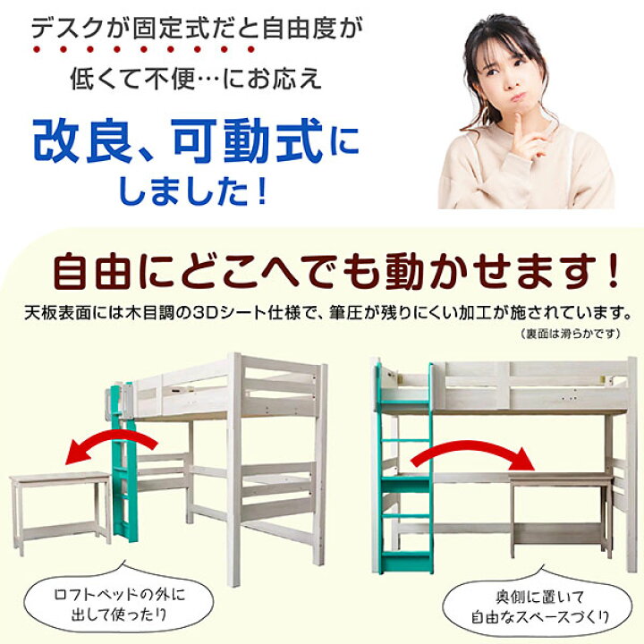 楽天市場】【高品質低価格】ロフトベッド ハイタイプ 子供 大人用 