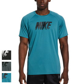 値下げ 30％OFF 送料無料 ハイドロガード メンズ Tシャツ ナイキ NIKE サンセット ロゴ ショートスリーブ ハイドロガード 半袖 ラッシュガード 海 川 プール 夏 水泳 UVカット 日焼け防止 速乾 水着 スポーツウェア ラッシュTシャツ M L XL NESSC690 ネコポス