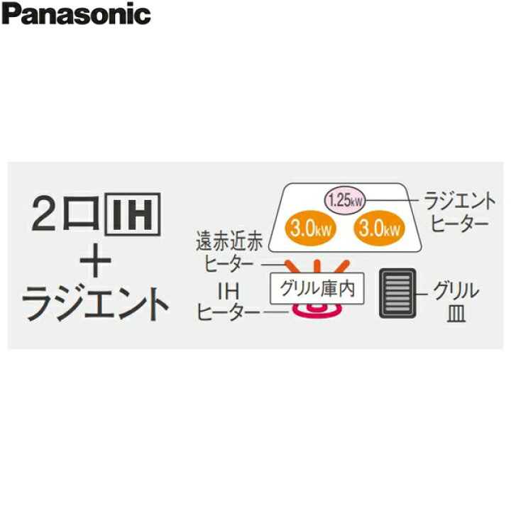 一部予約!】 ポイント最大44倍2 4 土 20:00〜2 11 1:59 KZ-W173S パナソニック Panasonic IHクッキングヒーター ビルトイン 2口IH ラジエント 幅75cm ラクッキングリル搭載 W1タイプ 送料無料 mandhucollege.edu.mv
