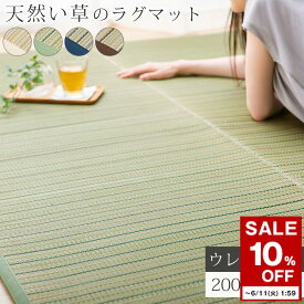 【期間限定！10%OFF】 畳みラグ 夏用 ラグ 4畳 5畳 6畳 200×300 い草 マット いぐさ 夏ラグ ラグマット イグサラグ ウレタン カーペット 夏 井草 サマーラグ 滑り止め付 い草カーペット 冷 ひんやり ごろ寝 春夏 ござ 夏用ラグ ウレタン入り 夏用カーペット おしゃれ