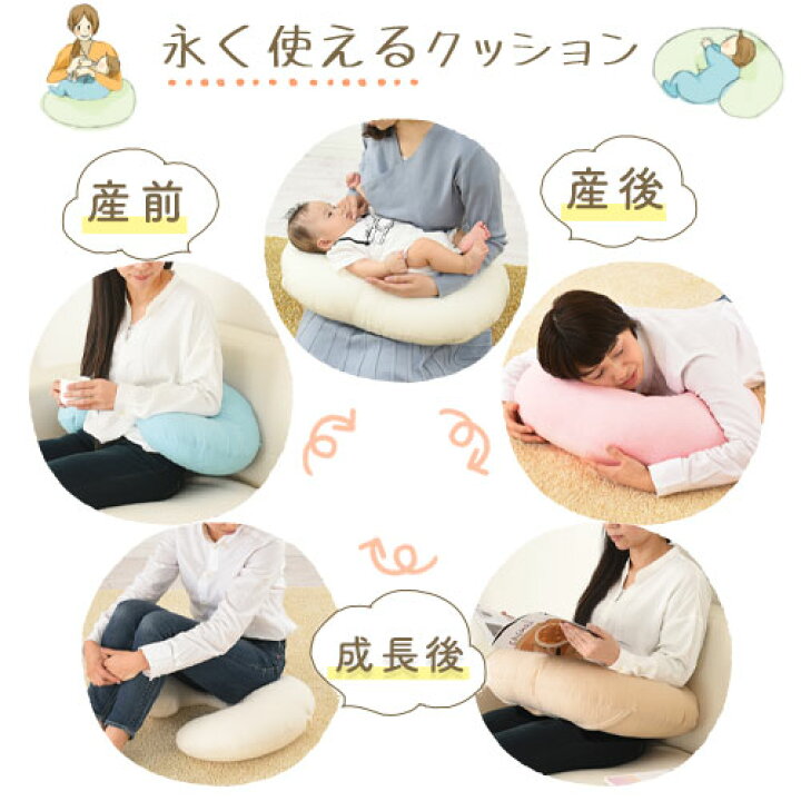 楽天市場】授乳クッション 抱き枕 洗える カバー もちもち u字 