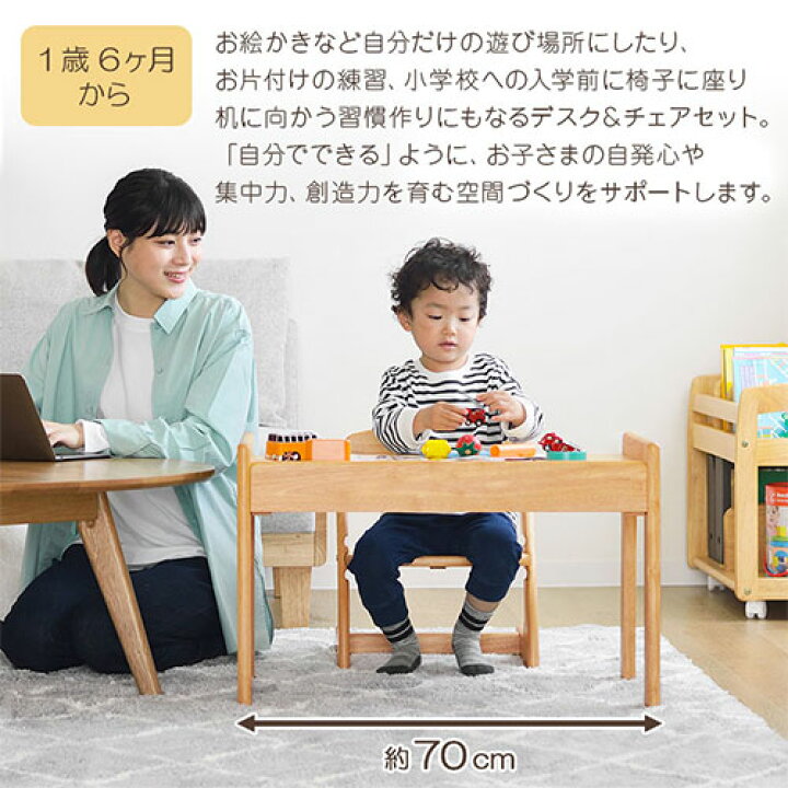 楽天市場】子供机 木製 椅子セット デスク チェア セット キッズ