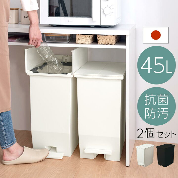楽天市場】2台セット 分別ごみ箱 ペダル式ゴミ箱 ゴミ箱 2個セット 