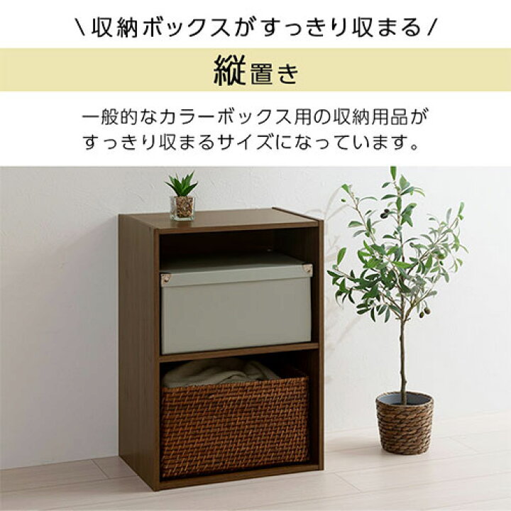 楽天市場】カラーボックス 2段 横置き a4 奥行30cm 幅40cm 高さ60cm 