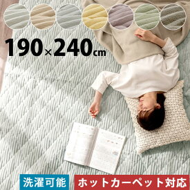 【クーポンで10％OFF！4/27迄】 ラグ 洗える 3畳 フランネルラグ 190×240cm キルトマット ホットカーペット対応ラグ キルティング 丸洗いOK 滑り止め 床暖房対応 フランネル オールシーズン ルームマット フランネルラグマット ふんわり 長方形 全7色 CPT000224