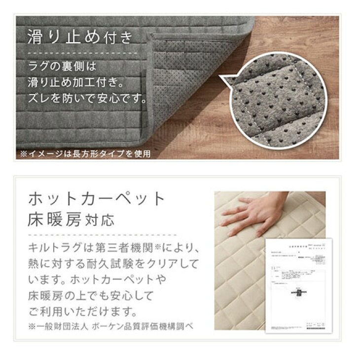 楽天市場】【期間限定！15%OFF】 キルトラグ デニム調 洗える 130×190  