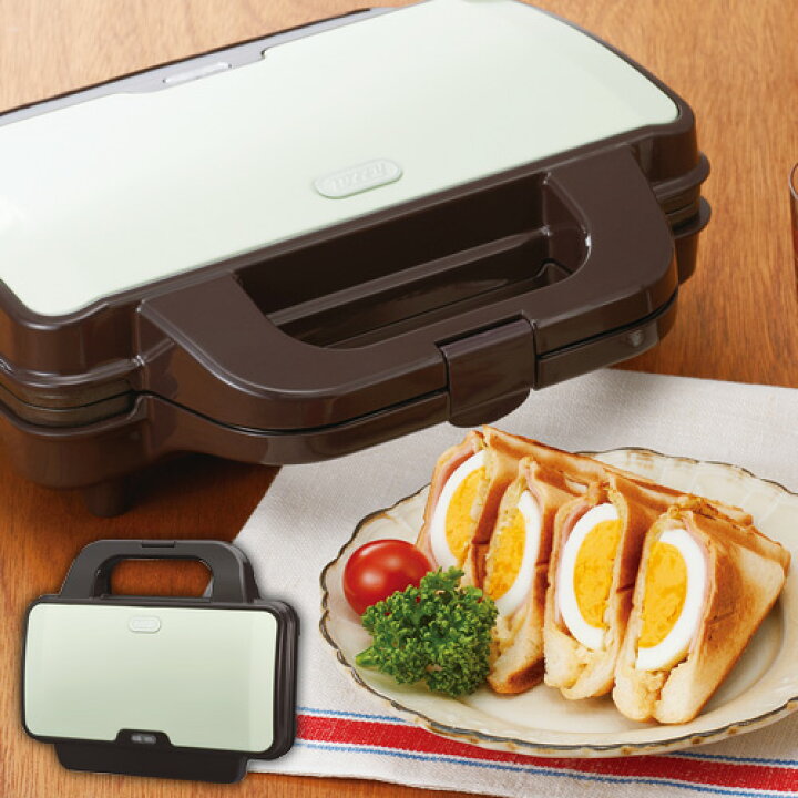 楽天市場 ポイント10倍 Toffy ホットサンドメーカー 耳まで 2枚焼き ダブル 電気 スリム ホットサンドプレート サンドメーカー サンドイッチメーカー 簡単調理 母の日 かわいい トフィー Ele インテリアのゲキカグ