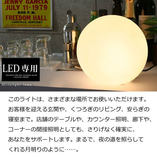 楽天市場】間接照明 LED電球 専用 ボールランプ 照明 20cm 月ライト