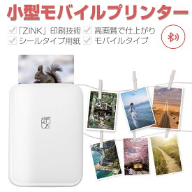 フォトプリンター ポータブル 撮影したシーンをその場で写真にできる インク不要 ZINK印刷技術 ARオーディオフォト 高画質で仕上がり フォト用紙×5枚 シールタイプ用紙 モバイルタイプ USB充電 勉強・手帳・オフィス・写真・領収書 送料無料【PL保険加入済み製品・安心】