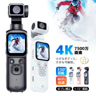 【SNSで話題】アクションカメラ 4K 動画撮影 7500万画素 高画質 32GBメモリカード付属 Vlogカメラ 軽量 …