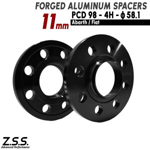 Z.S.S. AP 11mm PCD98 4 4x98 nua 58.1 nǔ^ ChgbhXy[T[ Xy[T[ Aog 595 tBAbg 500 Abarth Fiat 10mm Cg