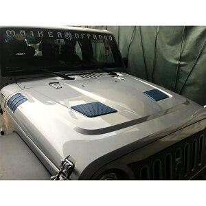 ジープ ラングラー JK 用 RR スタイル ボンネット スチール製 ブラック JEEP WRANGLER Hood ダクト有り 未塗装