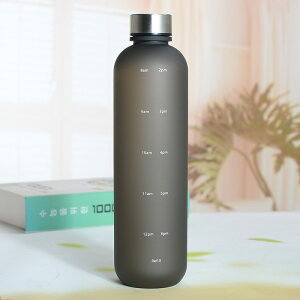 1000ML 大容量 ウォーターボトル リットル 水筒1リットル タイムマーカー ボトル ウォーター ボトル 水筒 目盛り付き ボトル 1リットル軽量 かわいい 直飲み 子供 キッズ 可愛い プラスチック