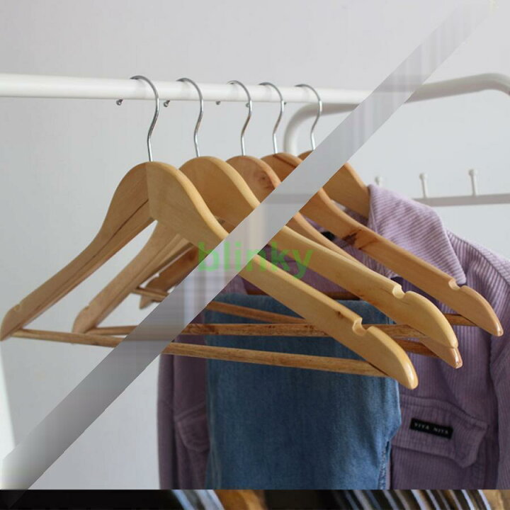 木製ハンガー ナチュラル 屈折型 W38cm(10本セット)の通販・卸売り | アイラッシュガレージ 木製ハンガー 10本セットハンガー 木製 セット ナチュラル天然木 ベージュ4 洗濯 スリム 衣類収納 洗濯物 物干し クローゼット