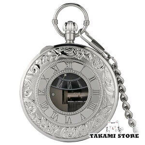 クォーツ懐中時計ミュージカルムーブメントレトロ卒業息子シルバーローマン