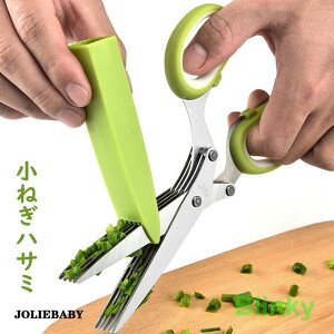 小ねぎハサミ ネギ きざみはさみ キッチン5連ばさみ 5連はさみ シュレッダーハサミ のりハサミ ステンレス製 便利