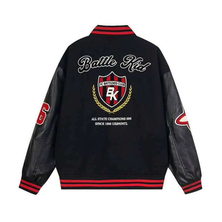 楽天市場】スタジャン メンズ 赤 黒 革ジャン 革レザー 野球服 ma1 