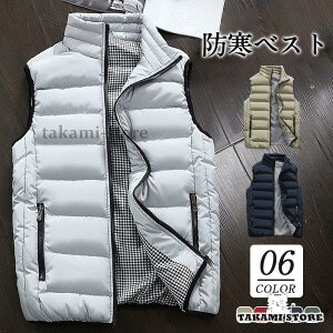 ゴルフ ダウンベスト 中綿ベスト メンズ 厚手 暖かい 防寒着 アウター 秋冬 保温 秋冬コート かっこいい カジュアル 大きいサイズ ダウンジャケット