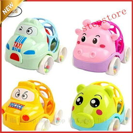 車おもちゃ ガラガラ 赤ちゃん 鈴を振る玩具 泣く子に ボール 新生児 出産お祝い プレゼント ベビー知育玩具 男の子 女の子 幼児 子供 4個セット老人の日