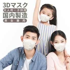 日本製 3Dマスク 薄型 男女兼用 20枚 立体マスク 息がしやすい 立体構造 不織布マスク 普通サイズ 小顔 使い捨て 血色 カラー 耳が痛くならない