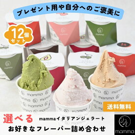 【内祝い・ご褒美に】mamma 選べる ジェラート12個セット アイス ジェラート ギフト アソート 高級 アイスギフト 詰め合わせ スイーツ お取り寄せ 贈答 プレゼント 冷たい お菓子 ご当地 アイスクリーム 贈答用 アイスセット カップアイス お取り寄せ