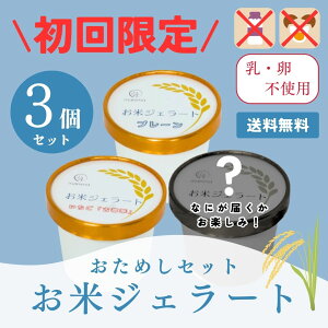 【初回購入限定】mamma お米ジェラート おためし 3個 セット グルテンフリー アレルギー 対応 ジェラート アイスクリーム 手作り ギフト 詰め合わせ おすすめ プレゼント お祝い 内祝い 贈り