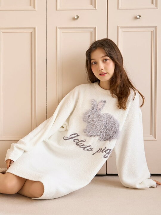 楽天市場】【SALE／30%OFF】ベビモコラビットジャガードワンピース 