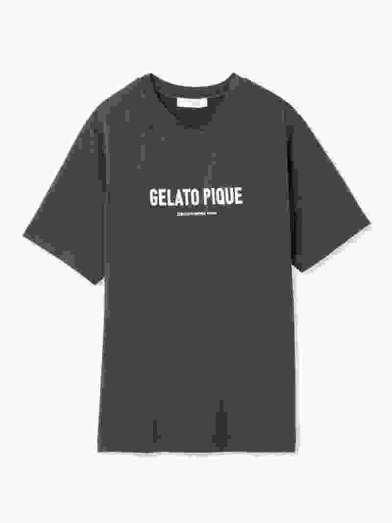 レーヨンロゴTシャツ gelato pique ジェラートピケ トップス カットソー・Tシャツ グレー ベージュ[Rakuten Fashion]