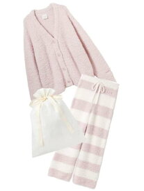 【ラッピング済み】ジェラートカーディガン&2ボーダーロングパンツセット gelato pique ジェラートピケ インナー・ルームウェア その他のインナー・ルームウェア ピンク【送料無料】[Rakuten Fashion]