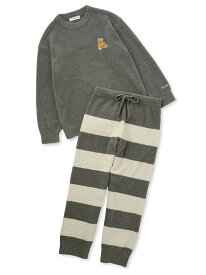 【ONLINE限定】【HOMME】ベビモコベアプルオーバー&ロングパンツセット gelato pique ジェラートピケ トップス スウェット・トレーナー ホワイト ネイビー グレー【送料無料】[Rakuten Fashion]