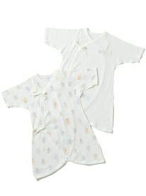 【新生児】ぬいぐるみモチーフコンビ肌着 gelato pique ジェラートピケ マタニティウェア・ベビー用品 ロンパース・カバーオール ホワイト【送料無料】[Rakuten Fashion]