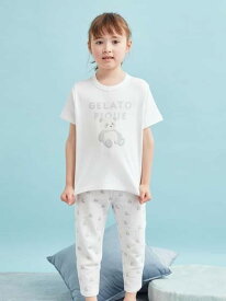 【KIDS】ぬいぐるみ柄ロングパンツ gelato pique ジェラートピケ トップス カットソー・Tシャツ ピンク ベージュ ホワイト【送料無料】[Rakuten Fashion]