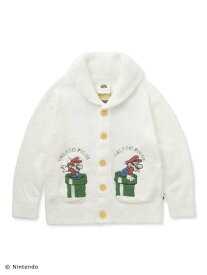 【SALE／20%OFF】【スーパーマリオ】【ユニセックス】ベビモコジャガードショールカーディガン gelato pique ジェラートピケ トップス カットソー・Tシャツ ホワイト グレー【RBA_E】【送料無料】[Rakuten Fashion]