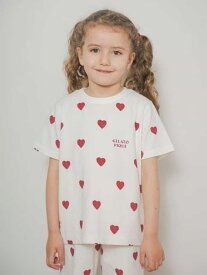 【SALE／30%OFF】【KIDS】ハート柄Tシャツ gelato pique ジェラートピケ トップス カットソー・Tシャツ レッド【RBA_E】[Rakuten Fashion]