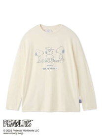 【SALE／30%OFF】【PEANUTS】【HOMME】オラフ ワンポイントロンT gelato pique ジェラートピケ トップス カットソー・Tシャツ ホワイト ネイビー【RBA_E】【送料無料】[Rakuten Fashion]