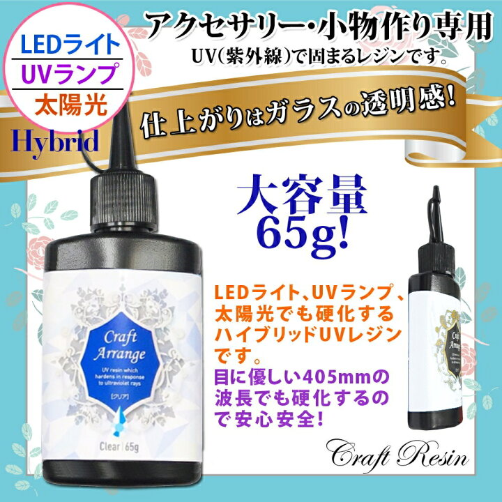 UVレジン液ハイブリッドハード65g×5本セットスリムボトルレジン手芸02P01Oct16
