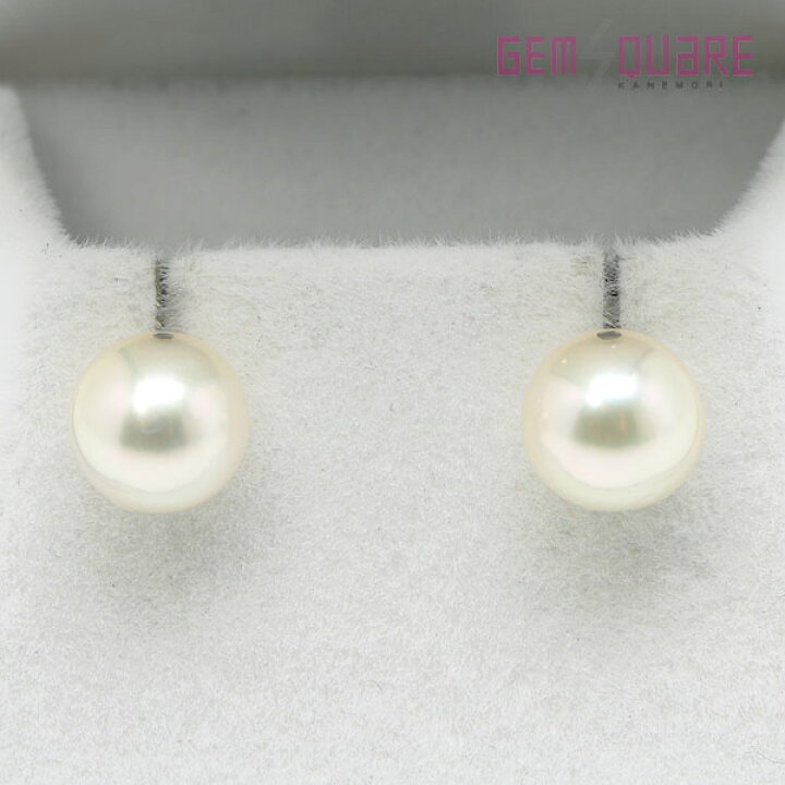 楽天市場】【Pt850】 アコヤ真珠 パール イヤリング 7.8mm 2.9g 