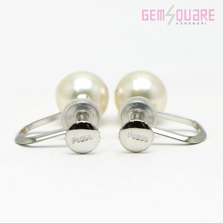 楽天市場】【Pt850】 アコヤ真珠 パール イヤリング 7.8mm 2.9g 