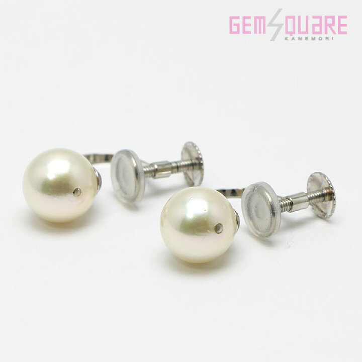 楽天市場】【Pt850】 アコヤ真珠 パール イヤリング 7.8mm 2.9g 