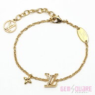 【M00587】ルイヴィトン ブレスレット LVアイコニック イエローゴールド フラワーチャーム 中古【質屋出…