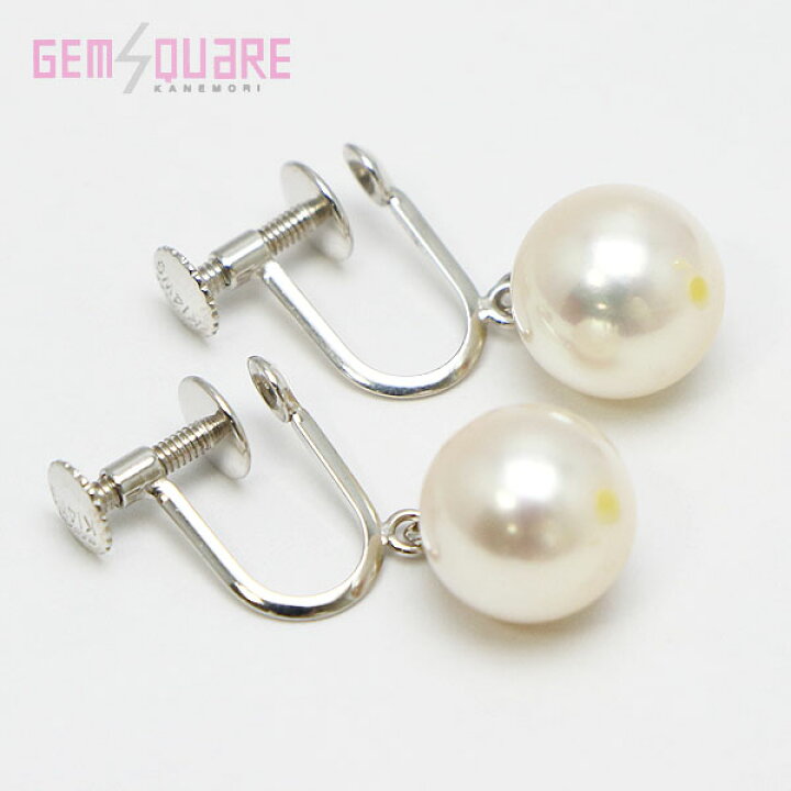 楽天市場】【K14WG】アコヤ真珠 パール イヤリング 8.8mm 2.9g 美品  