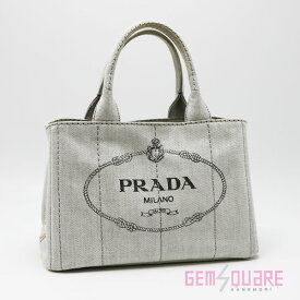 【1BG439】PRADA プラダ カナパトート 2wayハンドバッグ ビアンコ デニム 美品【質屋出店】