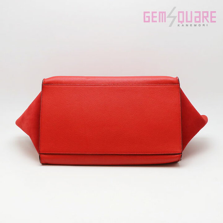 楽天市場】【CELINE】セリーヌ トラペーズ ミディアム レッドカーフ  