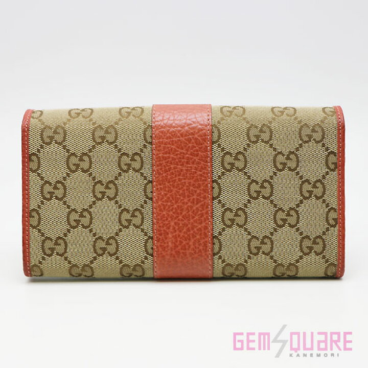 楽天市場】【233028】GUCCI グッチ 二つ折り財布 ベージュ サーモン 