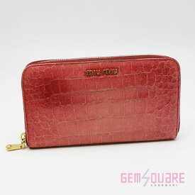 【MIUMIU】ミュウミュウ ラウンドファスナー長財布 5M0506【中古】【値下げ】【質屋出店】